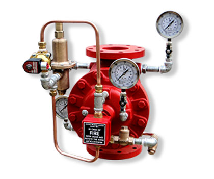 Deluge Value with Pressure Reducing Pilot Trim
