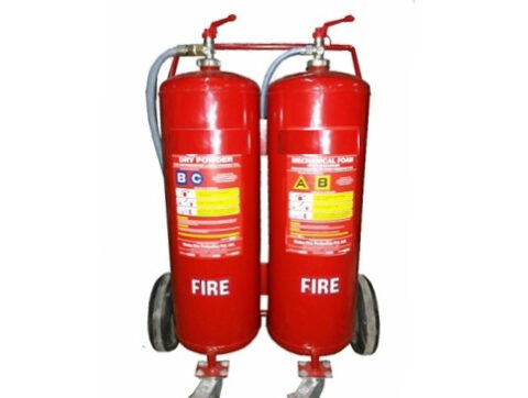 9 Kgs Twin Cylinder Trolley Mounted CO2 Type Fire Extinguisher